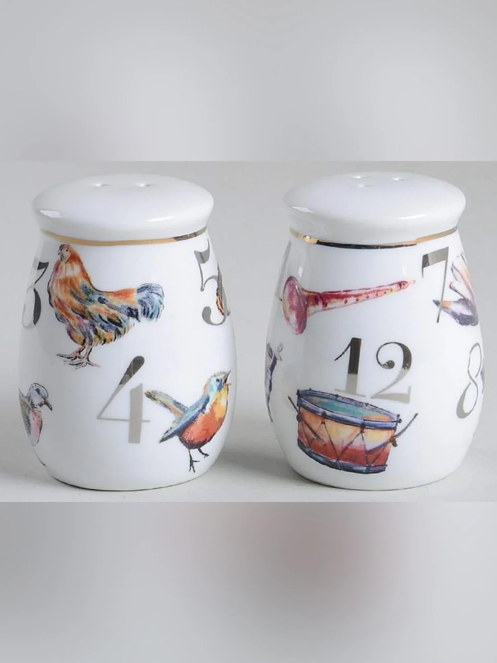 Better Homes & Gardens Porcelain Holiday Edition Salt & Pepper Shaker NWT